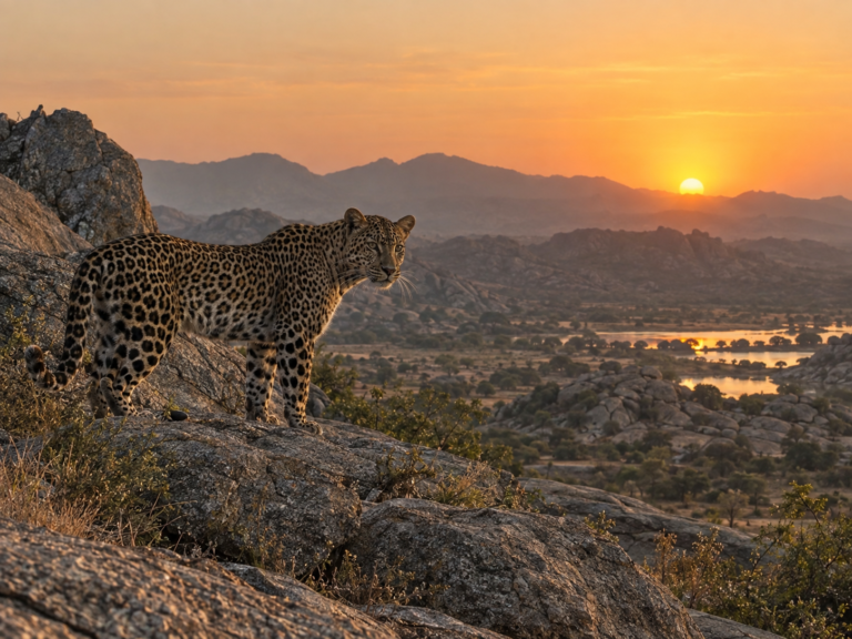 Sunrise leopard safari in Jawai Rajasthan